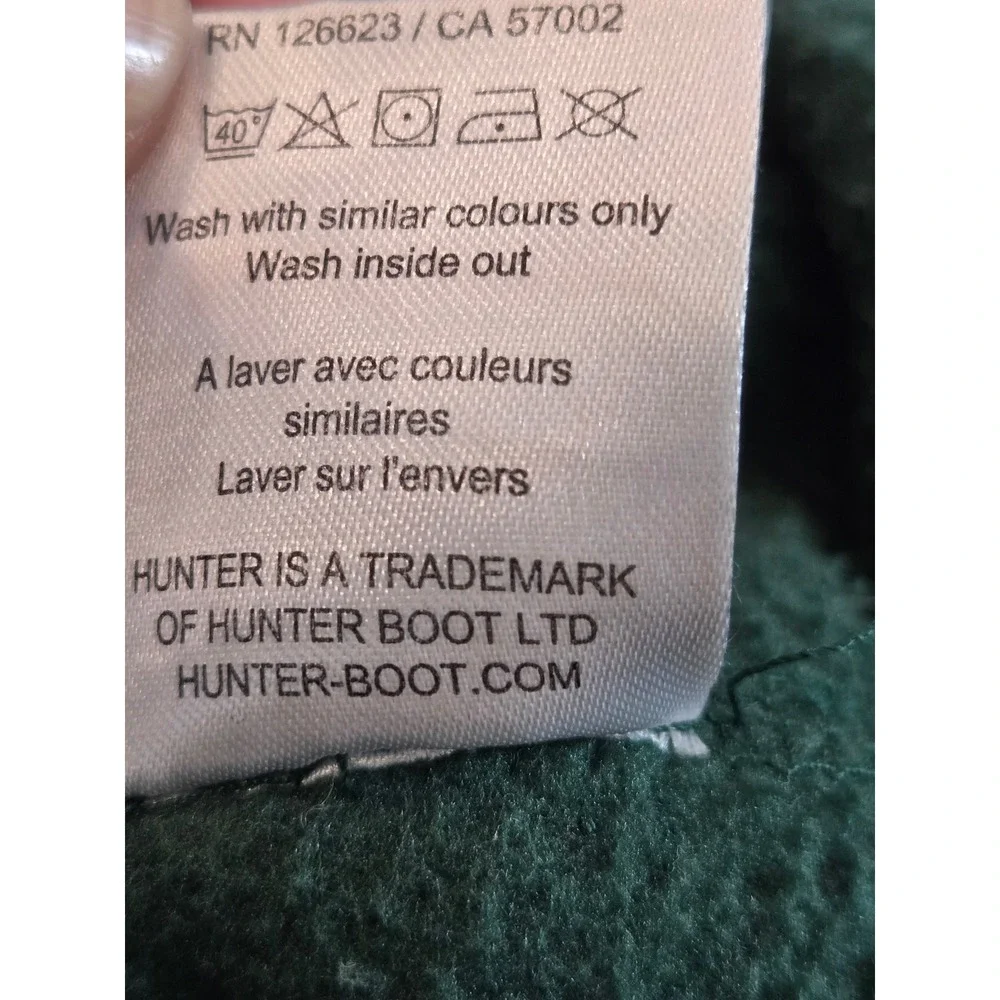 Hunter Tall Boot Socks Fleece Liners Green Chevron Knit Cuff XL